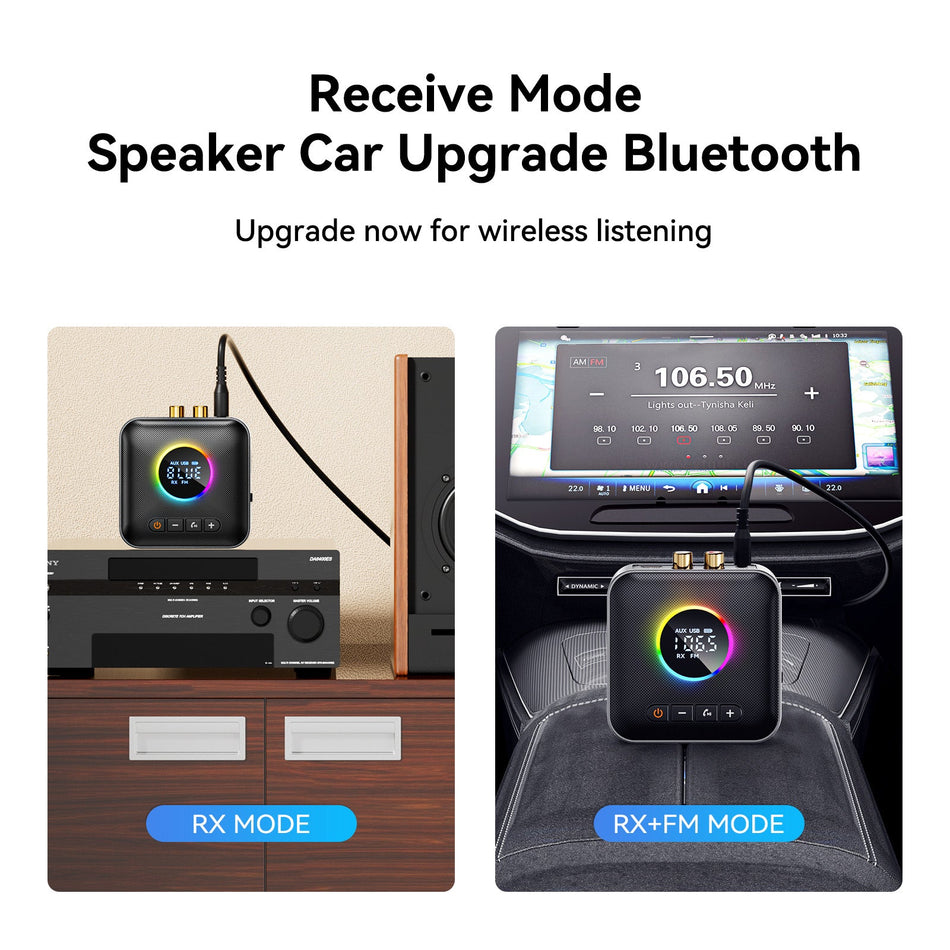 5,4 Bluetooth Empf?nger Audio Adapter FM Transmitter Verlustfreie U Disk Eins zu Zwei