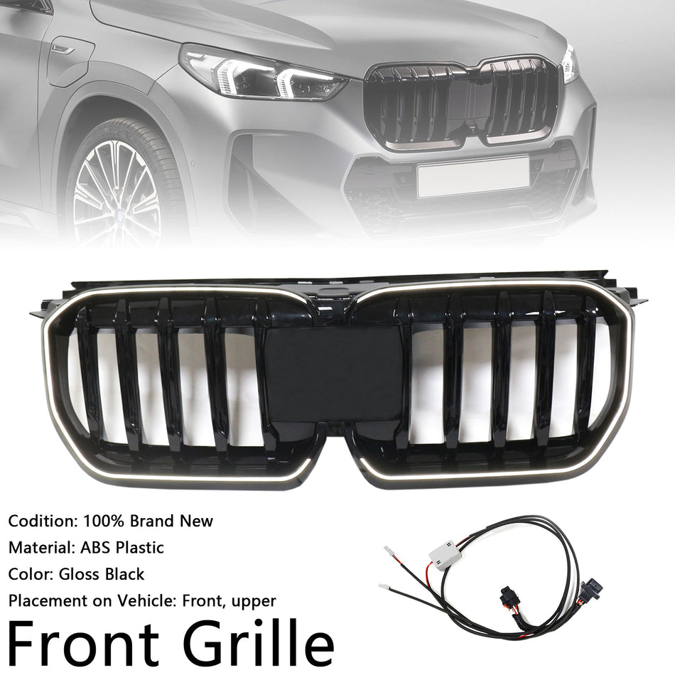 2023–2024 BMW X1 U11 U12 glänzend schwarz Frontstoßstange Nierengrill