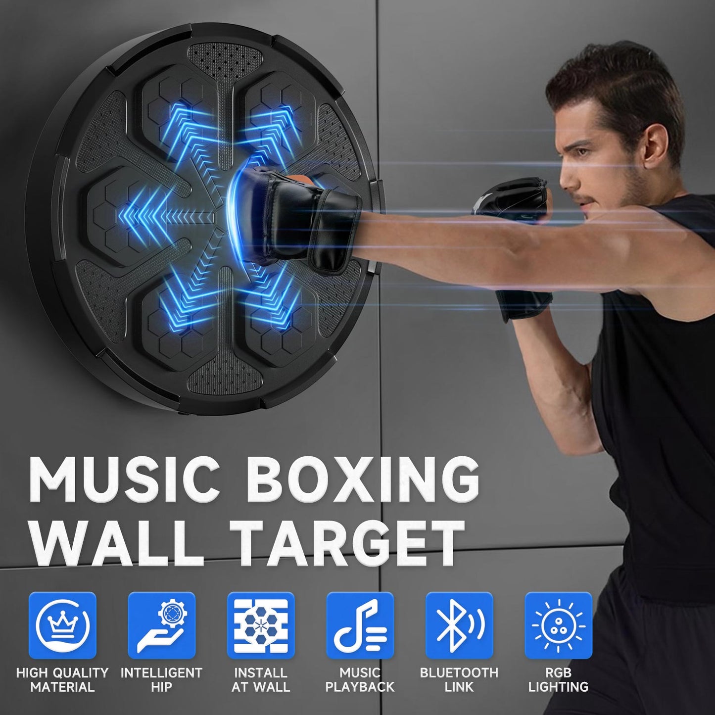 Box-Trainingsziel zur Wandmontage, Bluetooth-Musik, Indoor-React-Trainingsgerät