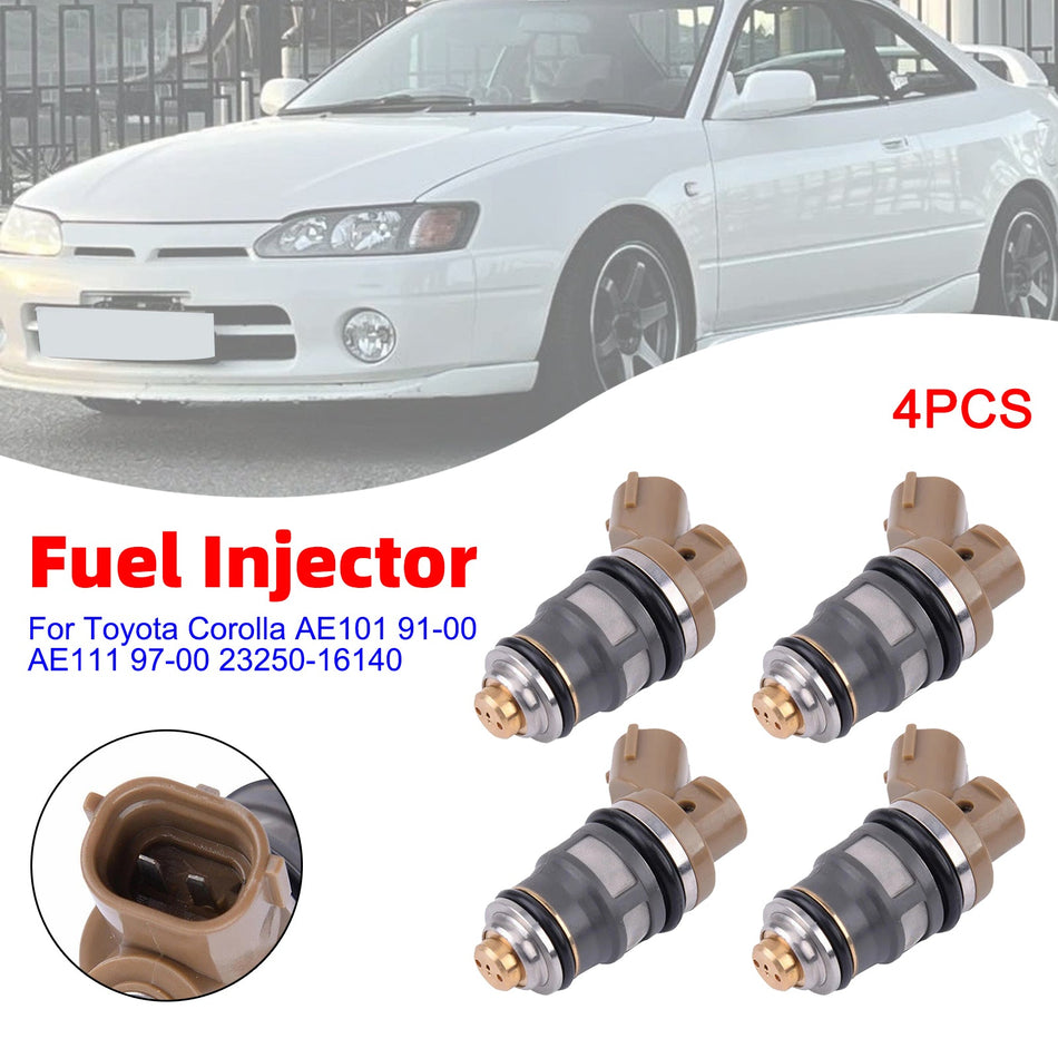 4 Stück Kraftstoffeinspritzdüsen für Toyota Corolla AE101 91-00 AE111 97-00 23250-16140