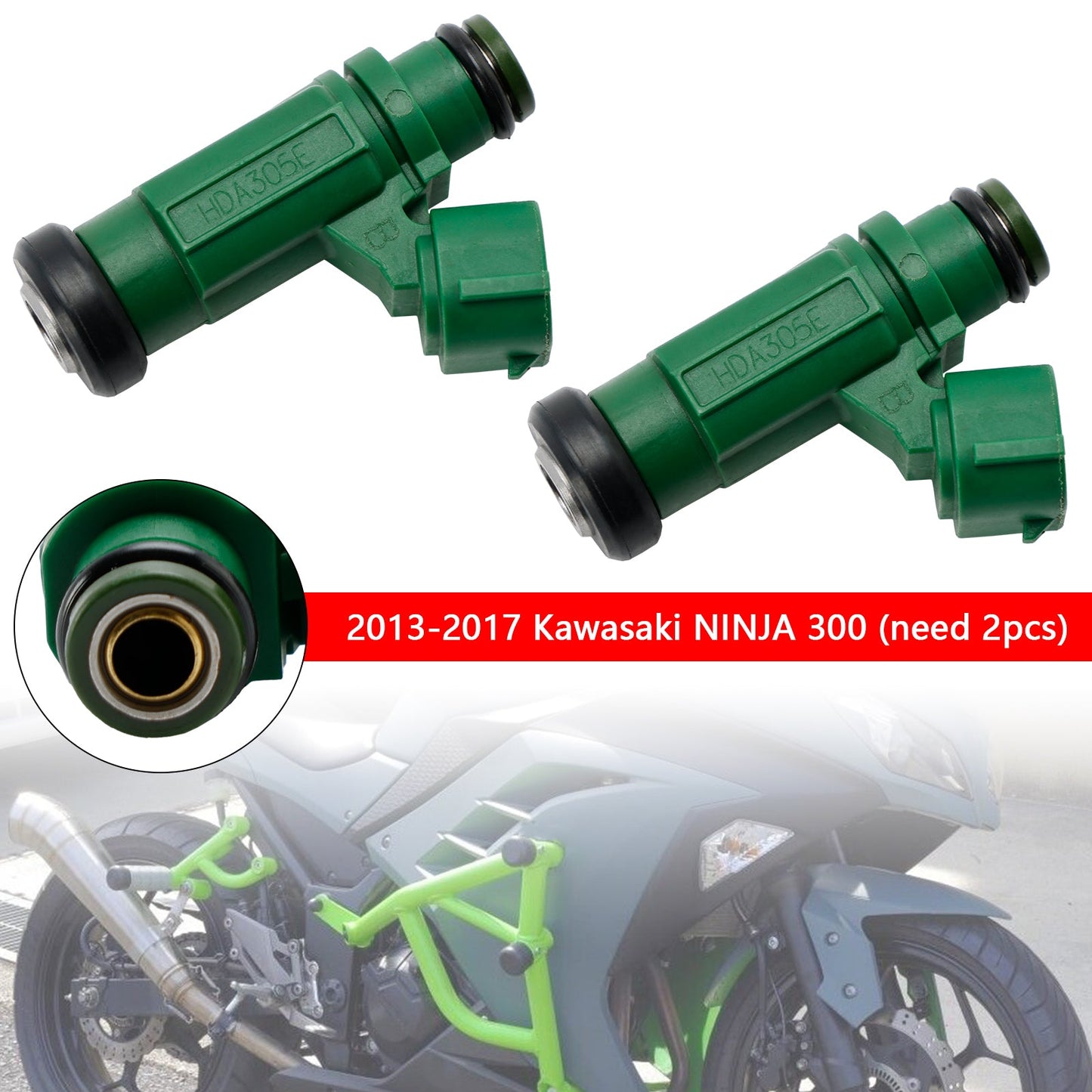 2 STÜCKE Kraftstoffeinspritzventil Für Kawasaki Versys-X 300 2017-2022 Ninja 300 2013-2017 49033-0558