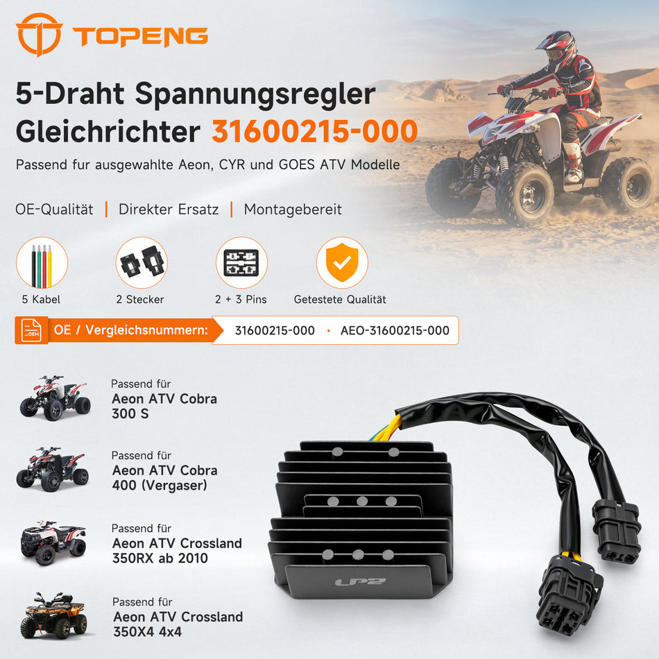 5-Draht-Regler für AEON 400 419 420 Crossland 400 Cobra 400 AEO-31600215-000
