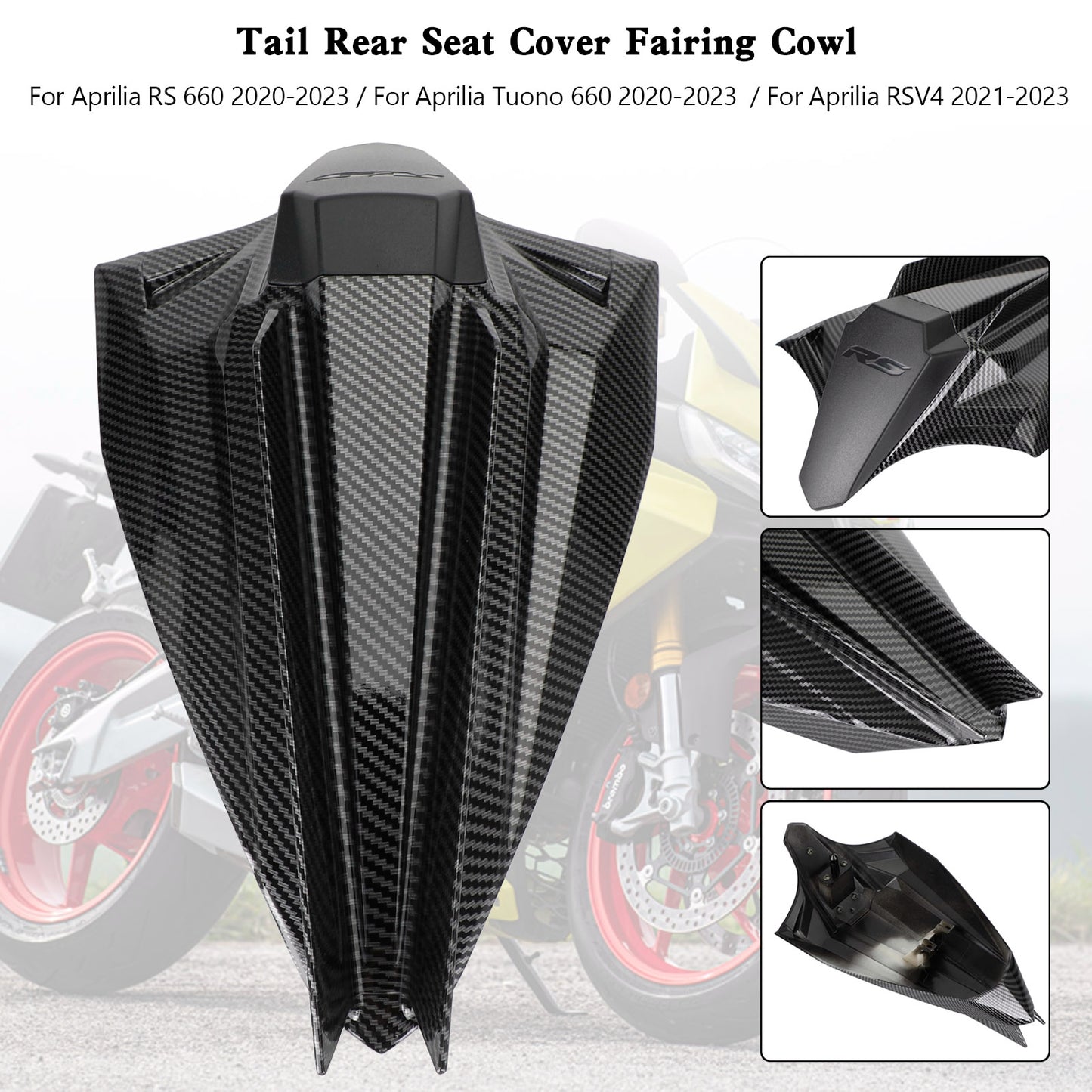 Capot de protection de siège arrière pour Aprilia RS 660 Tuono 660 RSV4 2020-2023