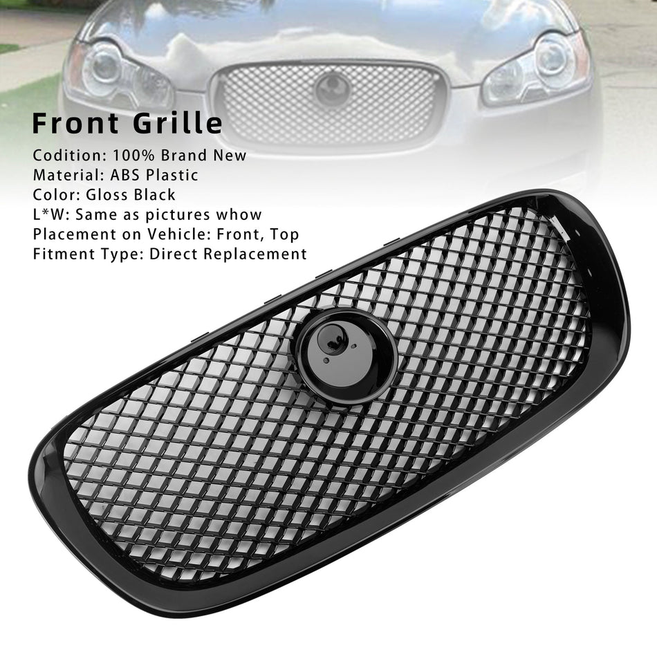 2008-2011 Jaguar XF XF-R Style Frontstoßstangengrill schwarz glänzend
