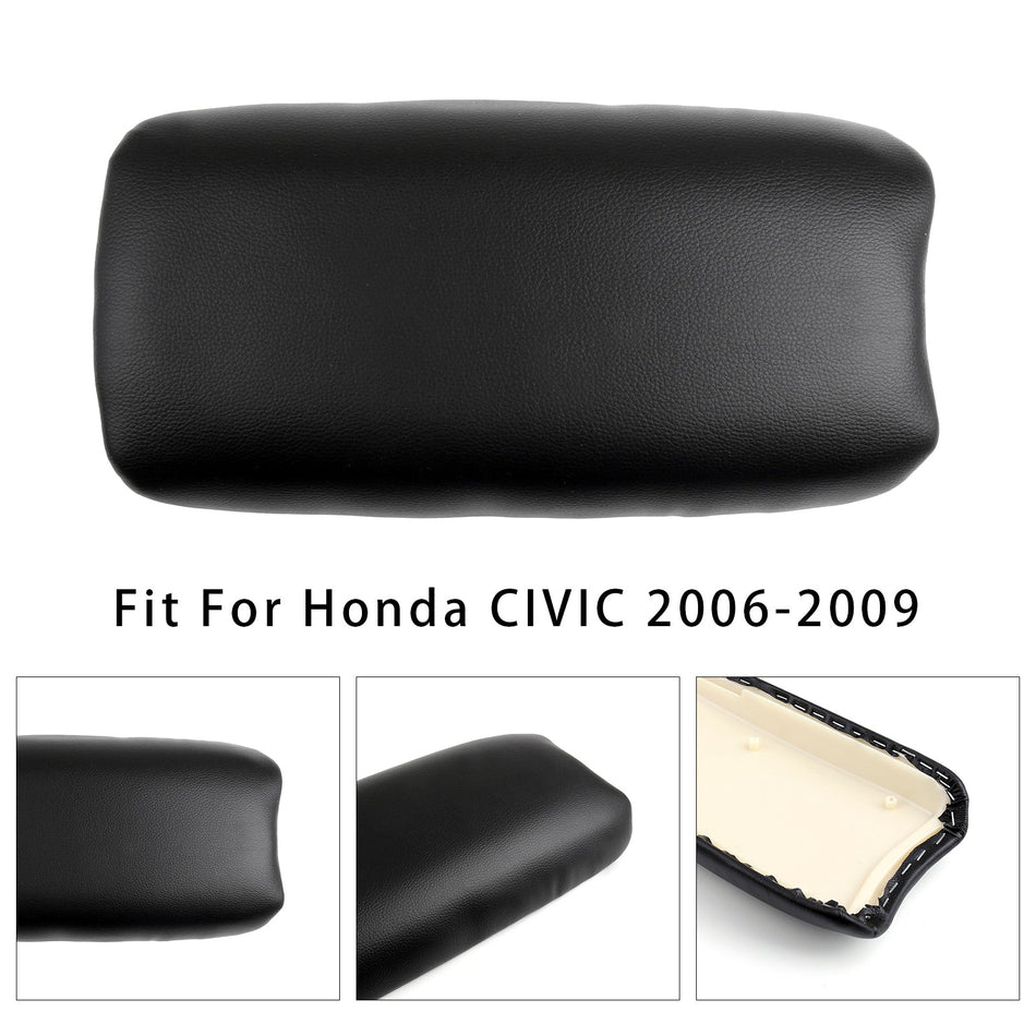 2006–2009 Honda CIVIC schwarz Leder Armlehne Mittelkonsole Deckel