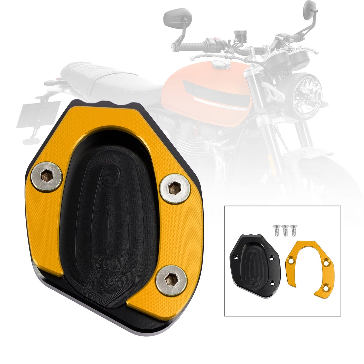 St?nder vergr??ern Plattenpolster passend für Speed Twin 1200 19-21 Thruxton 1200/R 16-19