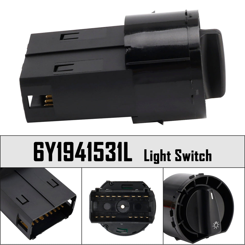 Lichtschalter 6Y1941531L für Skoda Fabia I 99-08 und Audi A3 8L 96-06