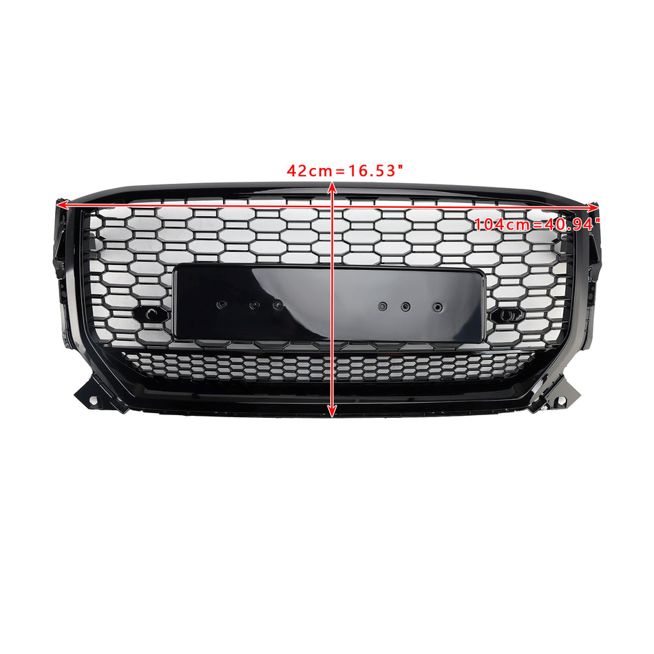Gloss Black Front Honeycomb Grille Grill Für Audi Q2 2016-2020 Pre-Facelift
