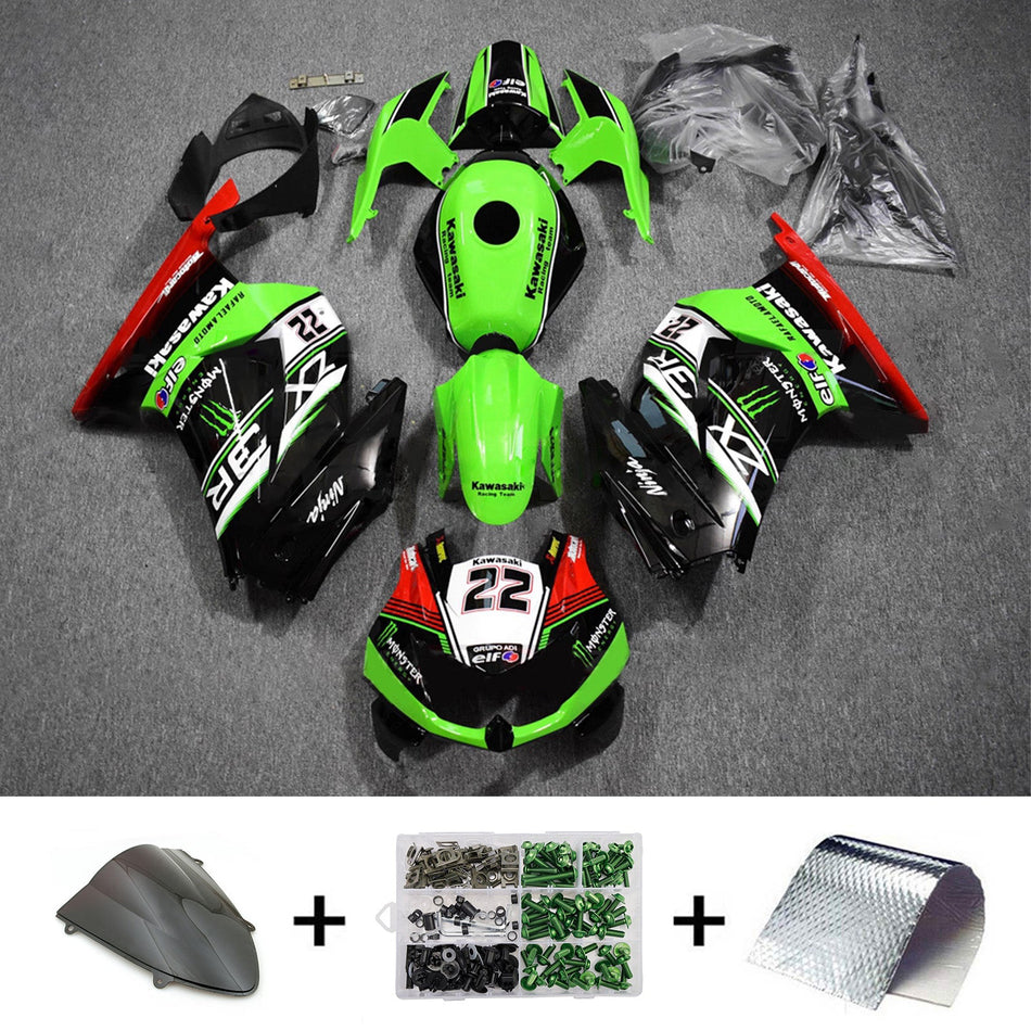 Verkleidungssatz aus ABS-Kunststoff, passend für Kawasaki EX250 Ninja250R 2008-2012
