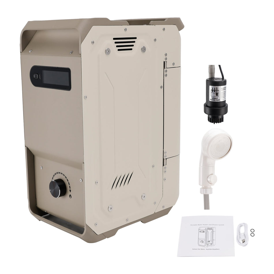 Tragbarer Wassererhitzer für Wohnmobil-Camping, 7800 mAh, 3,3 Stunden Akkulaufzeit, wiederaufladbar, für Camping und Reinigung