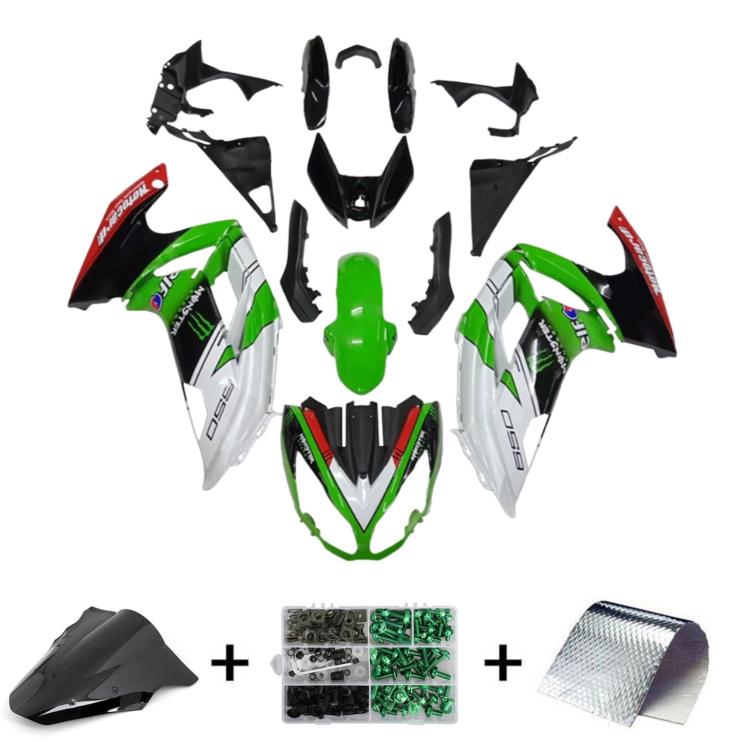 2012-2016 Kawasaki ER6F/Ninja650 Einspritzverkleidungssatz Karosserie Kunststoff ABS