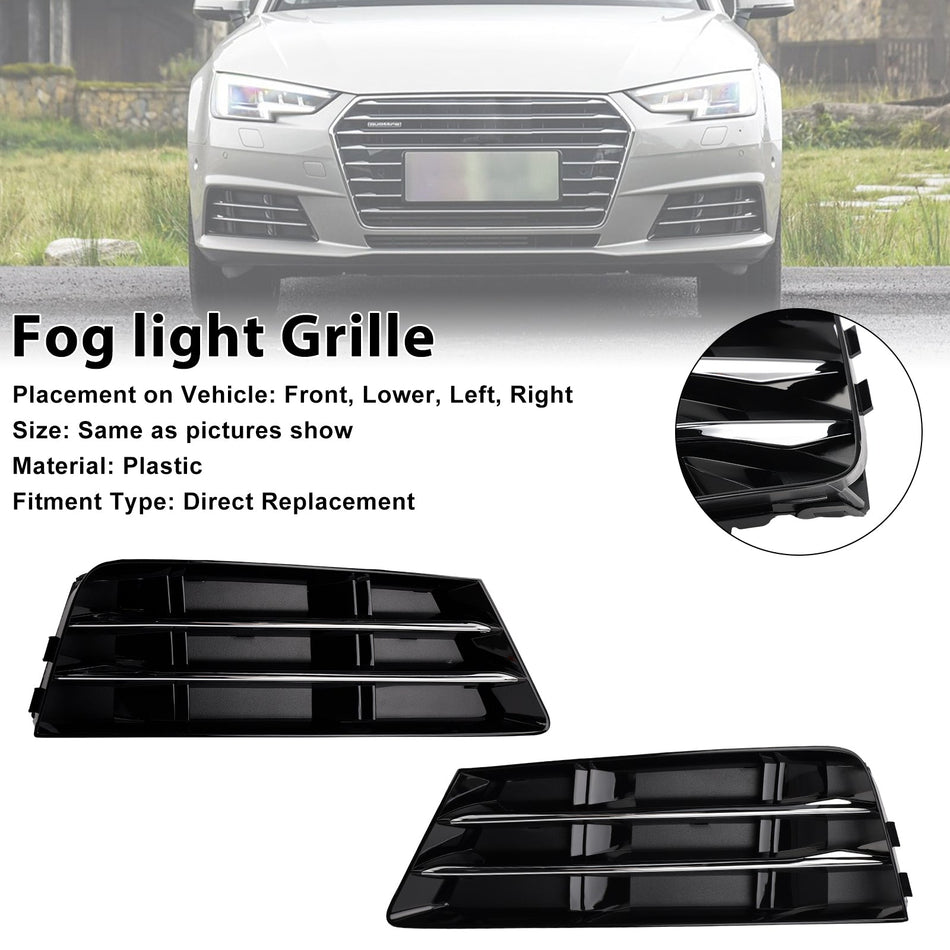 2016–2018 Audi A4 B9 2 Stück Front Nebelscheinwerfer Kühlergrill untere Stoßstange Grill