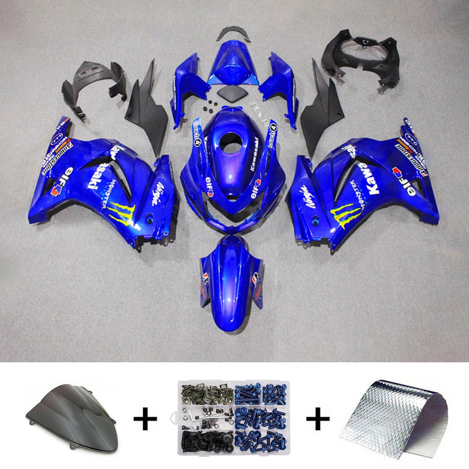 Verkleidungssatz aus ABS-Kunststoff, passend für Kawasaki EX250 Ninja250R 2008-2012