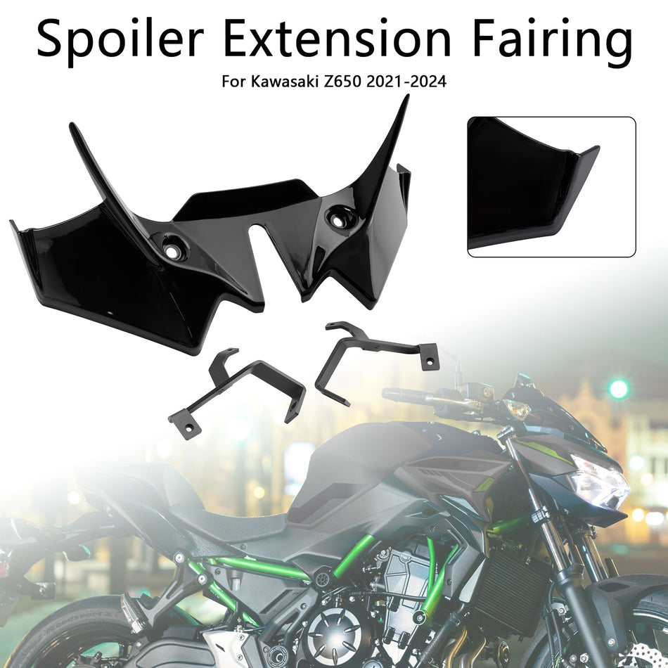 2021-2024 Kawasaki Z650 Front Downforce Spoiler Verlängerung Verkleidung Schwarz