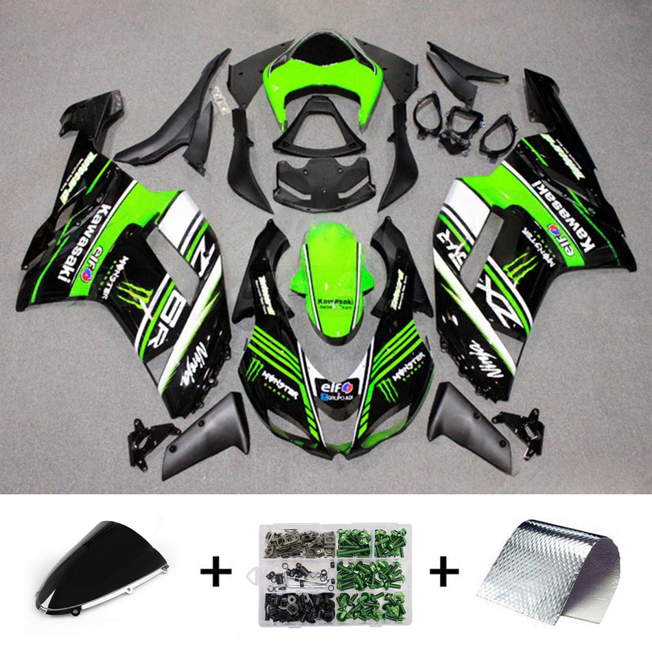 Verkleidungssatz aus ABS-Kunststoff, passend für Kawasaki ZX6R 636 (2007-2008)