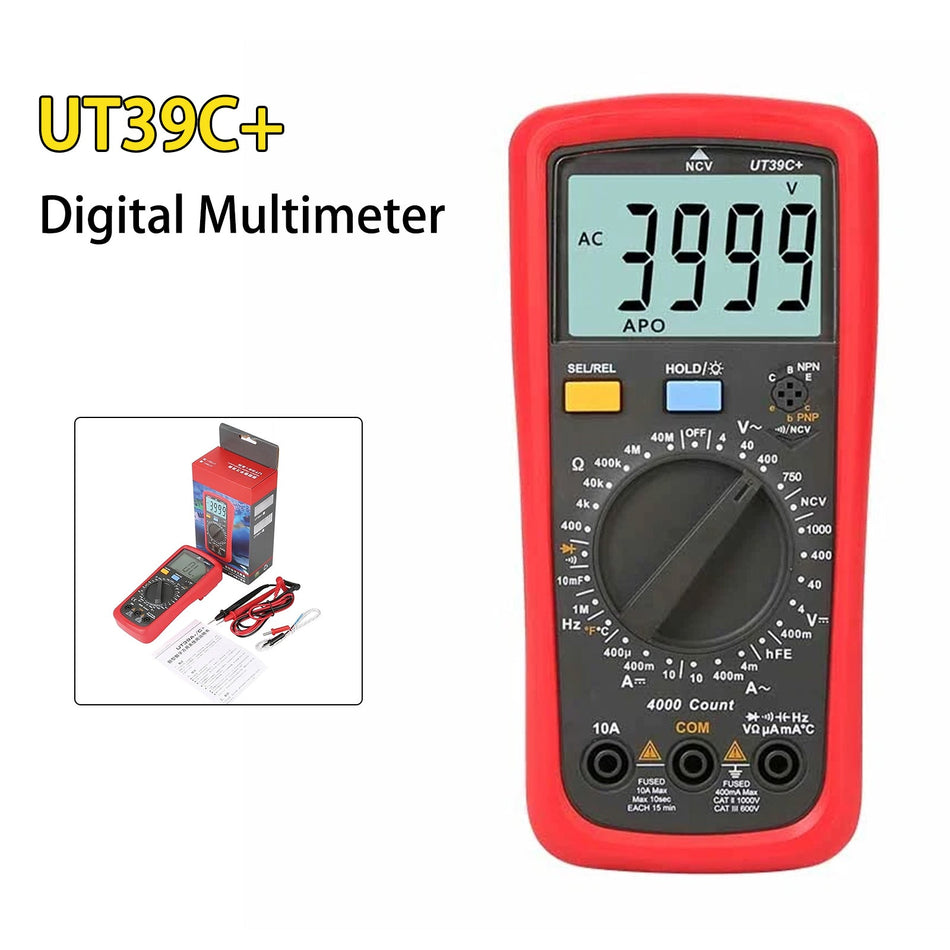 UT39C+ Digitalmultimeter AC/DC-Voltmeter Ohm-Kondensator-Diodentester