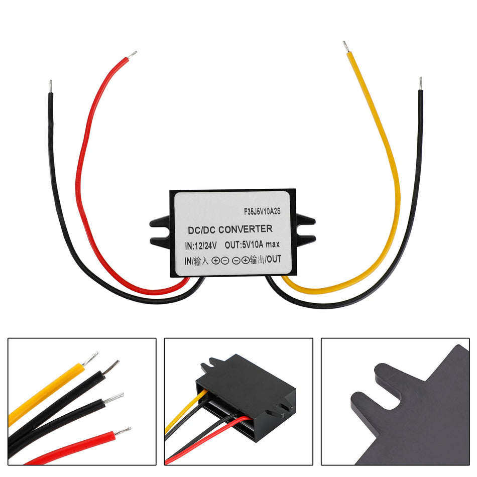 Auto Netzteil Modul Adapter DC-DC Konverter 12/24V Schritt Unten Zu 5V 10A 25W