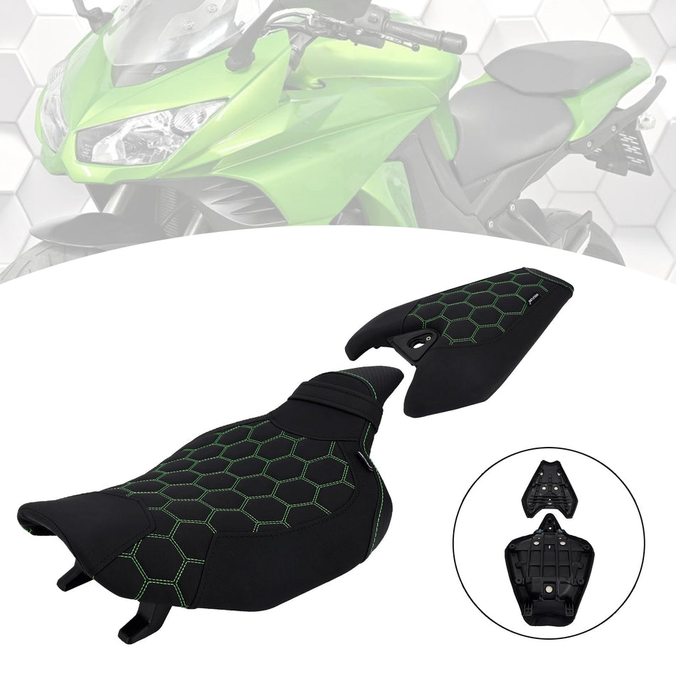 2014–2025 2024 Für Kawasaki Z1000 Fahrer- und Beifahrersitz-Set Rücksitzkissen Grün2