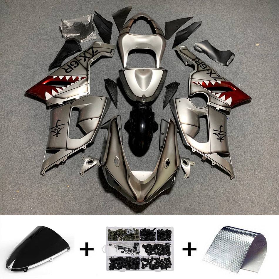 Verkleidungssatz aus ABS-Kunststoff, passend für Kawasaki ZX6R 636 (2005-2006)