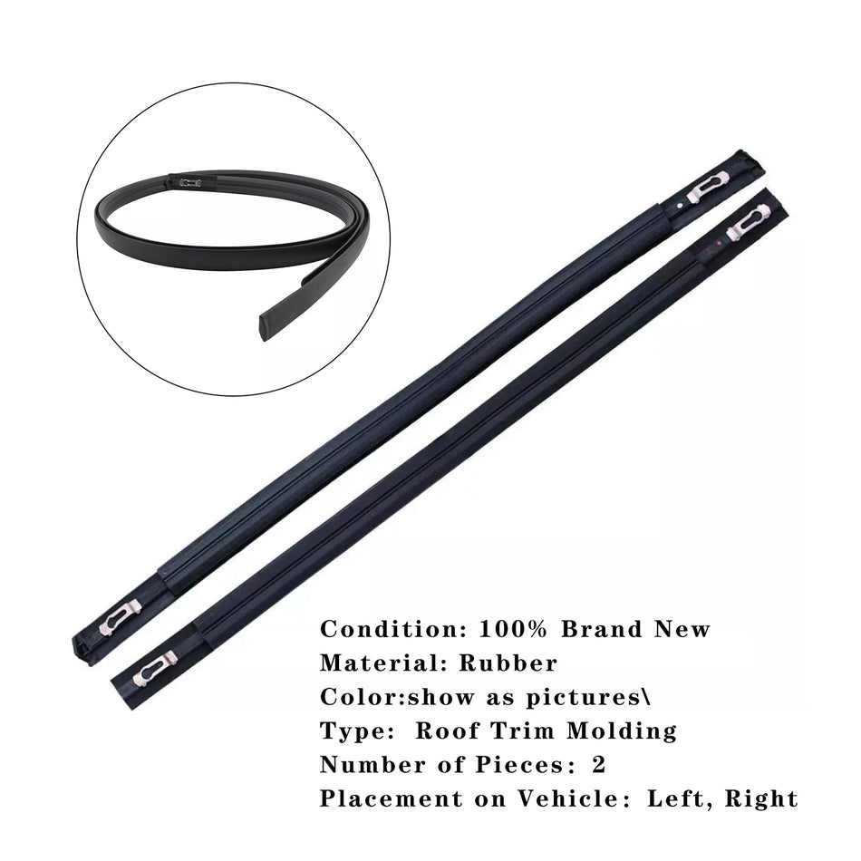 2012–2015 Honda Civic 4 Türen 2 Stück Dachrinne Formteil links und rechts Seite Gummi