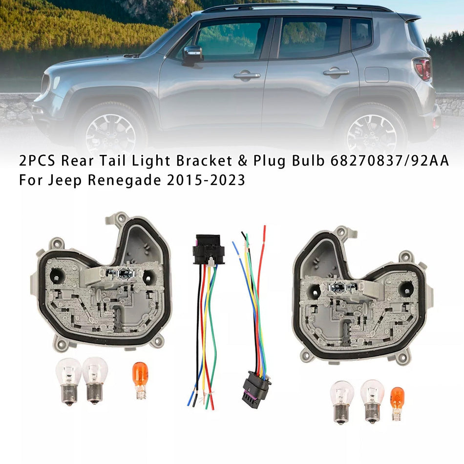 2015-2023 Jeep Renegade 2PCS Rücklichthalterung &amp; Steckerbirne 68270837/92AA