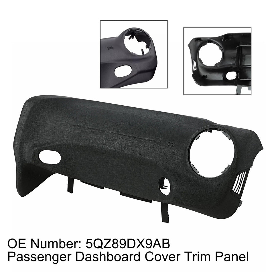 2015–2018 Jeep Wrangler JK Beifahrer-Armaturenbrett-Abdeckung, Verkleidung 5QZ89DX9AB