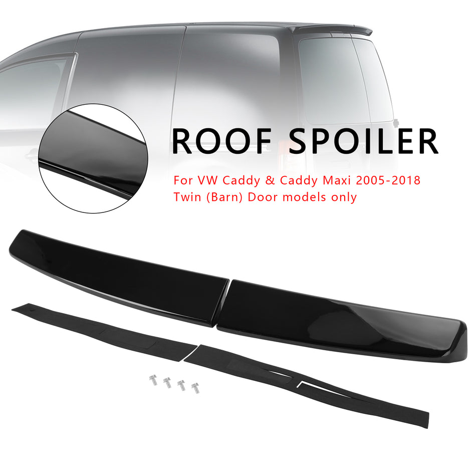 Gloss Black Rear Twin Barn Door Trunk Spoiler Für VW Caddy Maxi 2005-2018
