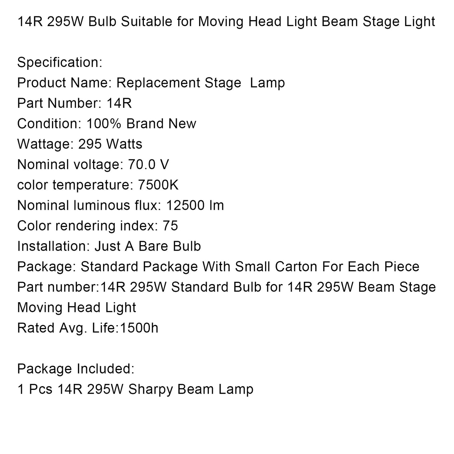 MSD 20R 440W Lampe Sharpy Beam Moving Head Ersatzbirne Bühnenshow-Beleuchtung