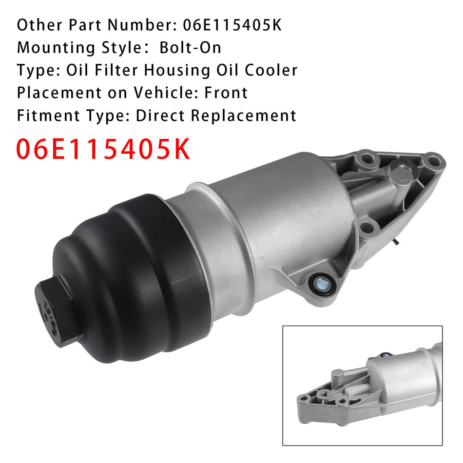 2005–2009 Audi A4 Motorölkühler Ölfilter Montage 06E115405K