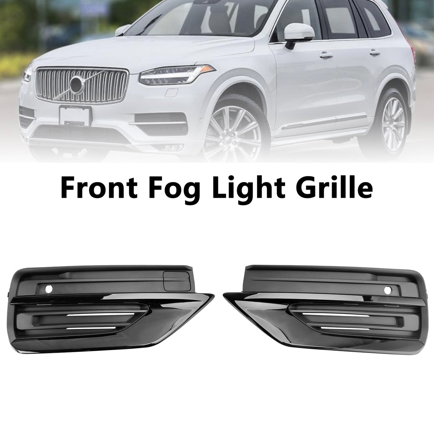 2021-2024 Volvo XC90 2PCS Frontstoßstange Nebelscheinwerfer Kühlergrill Nebelscheinwerfer Kühlergrill