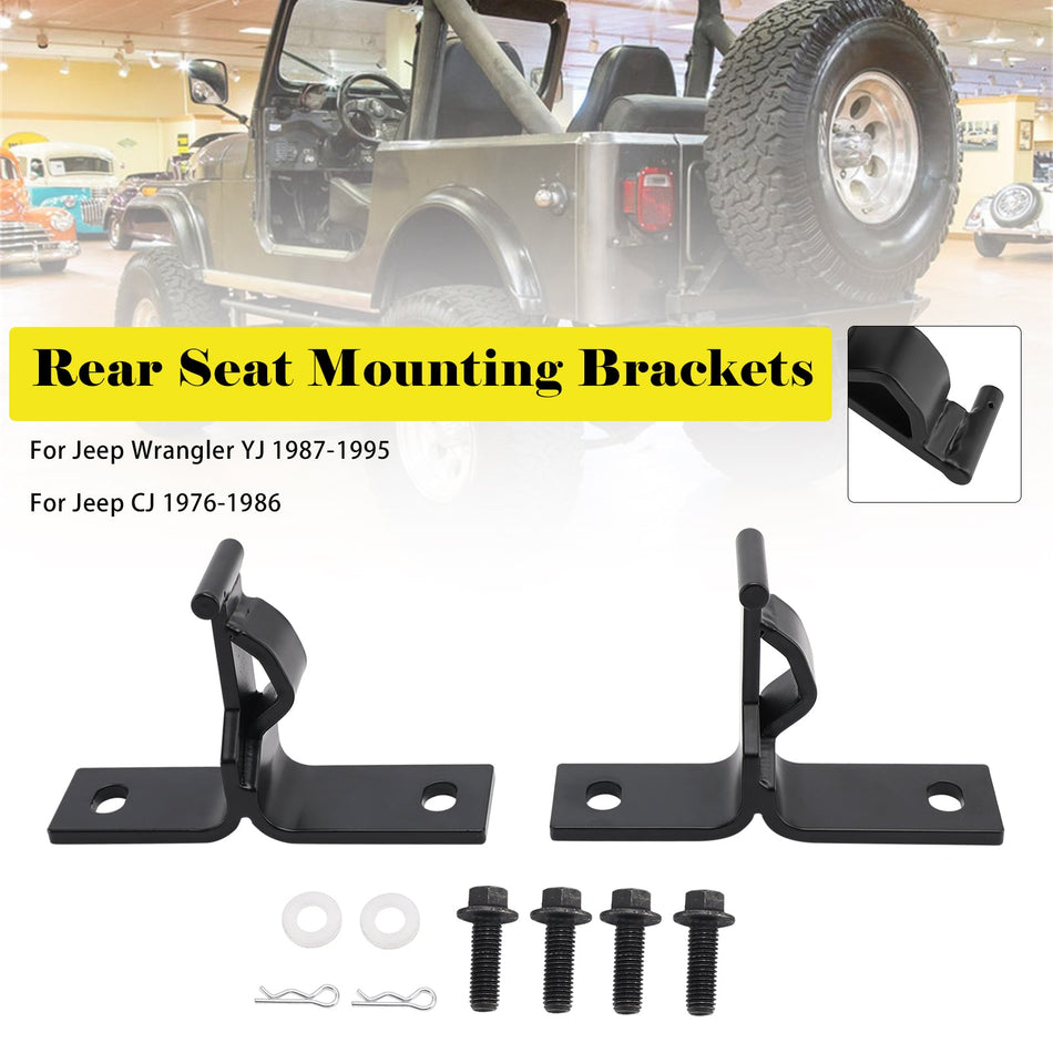 Rücksitz-Montagehalterungen zum Umklappen für Jeep Wrangler YJ 1987-1995 CJ 1976-1986