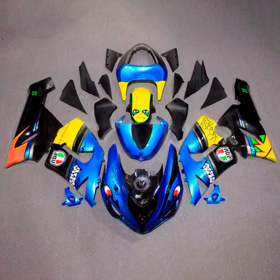 Verkleidungssatz aus ABS-Kunststoff, passend für Kawasaki ZX6R 636 (2005-2006)