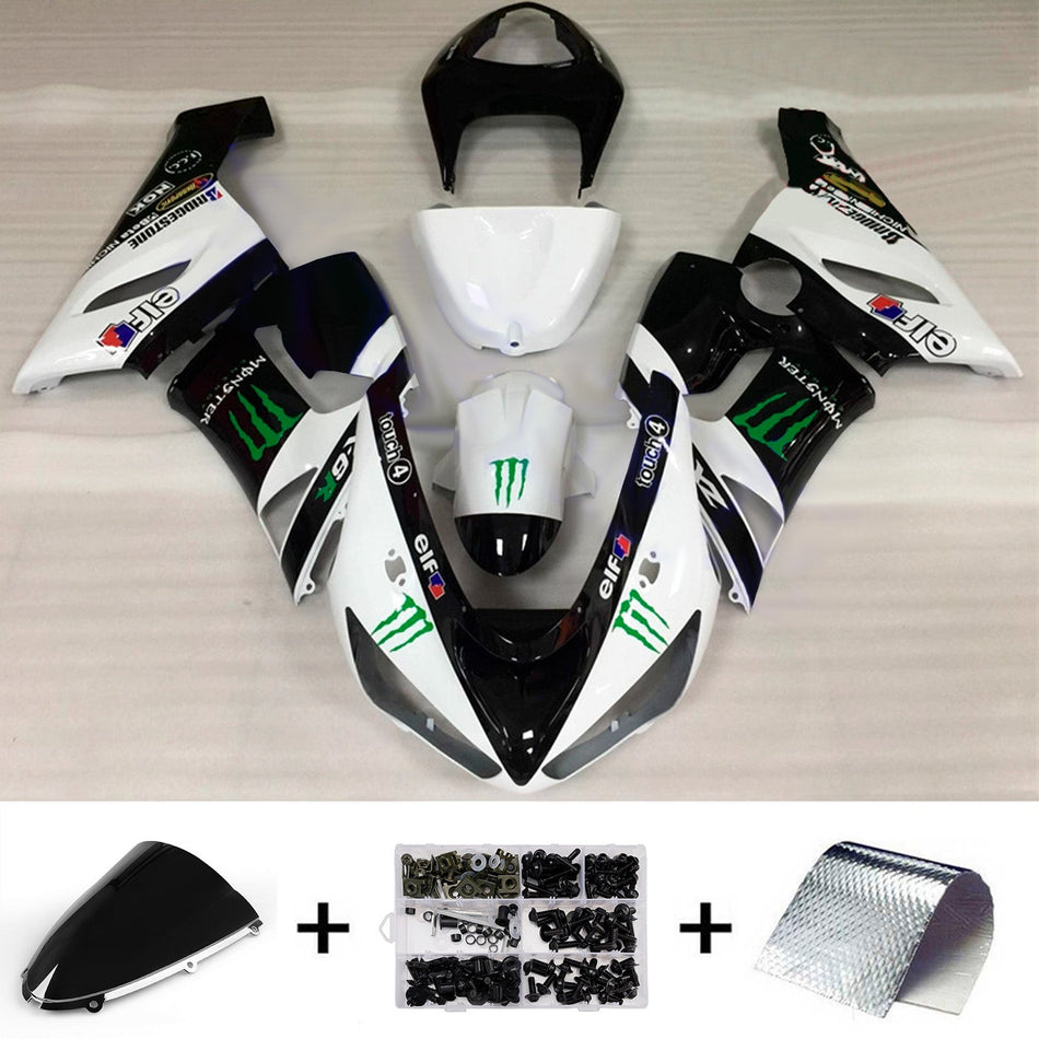 Verkleidungssatz aus ABS-Kunststoff, passend für Kawasaki ZX6R 636 (2005-2006)