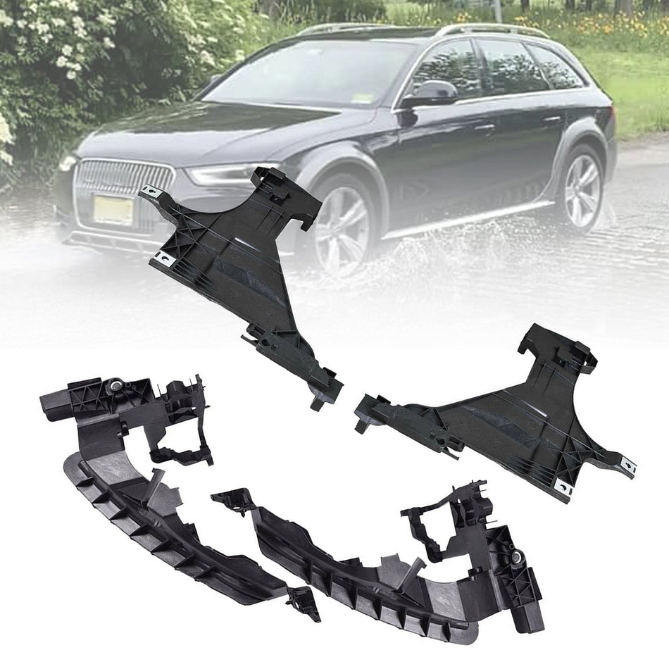 4-teiliges Set Frontscheinwerfer-Halterungsplatten für Audi A4 S4 2013 2014-2016