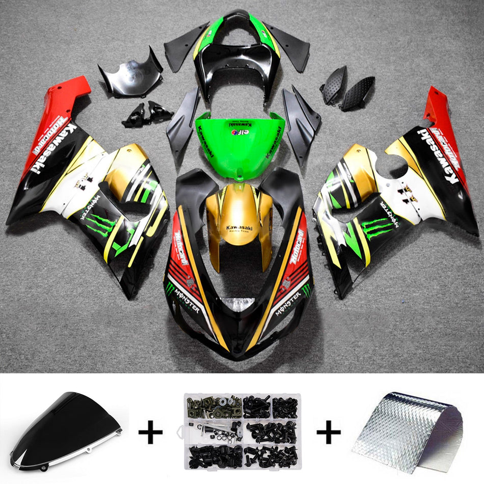 Verkleidungssatz aus ABS-Kunststoff, passend für Kawasaki ZX6R 636 (2005-2006)