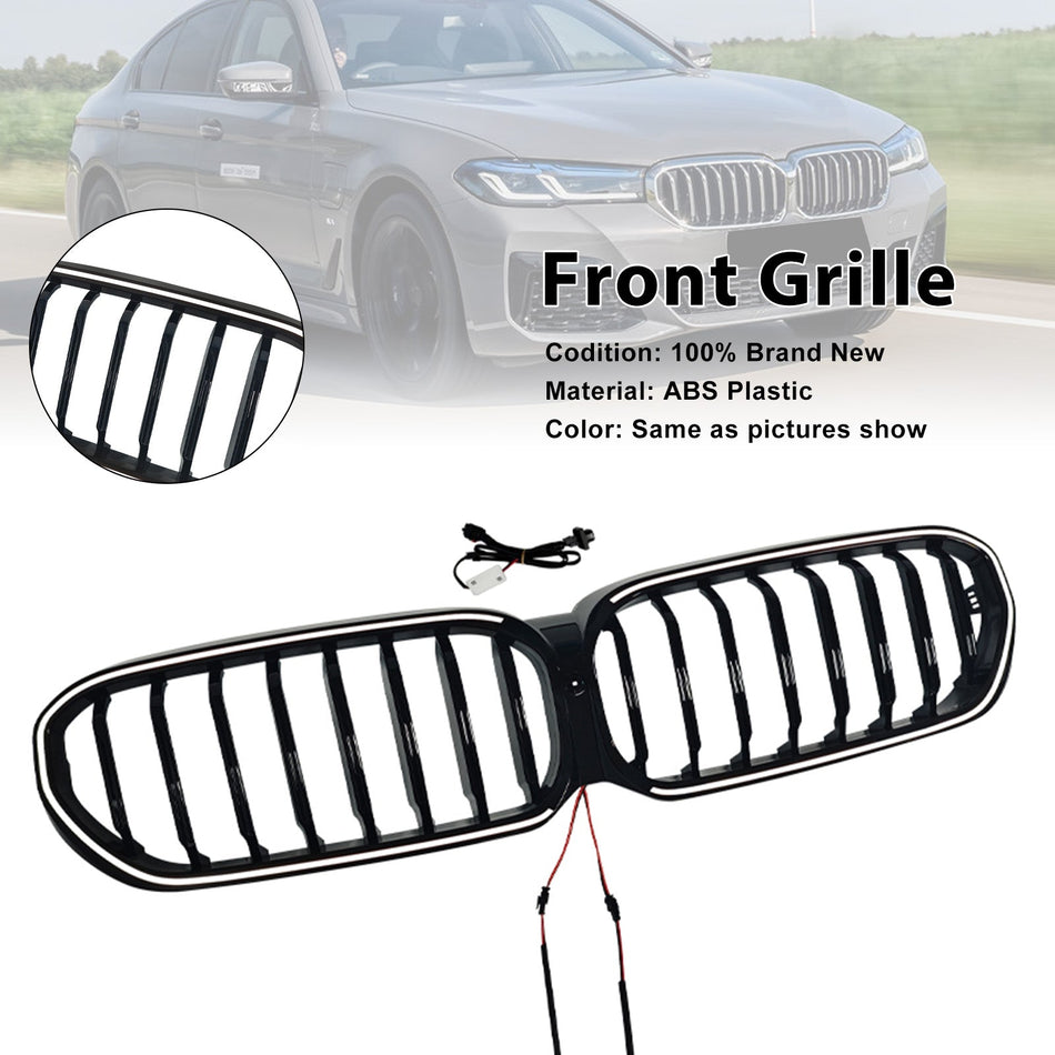 2021-2024 Passend für BMW 5er G30 G38 Frontgrill mit Niereneinsatz in Hochglanzschwarz