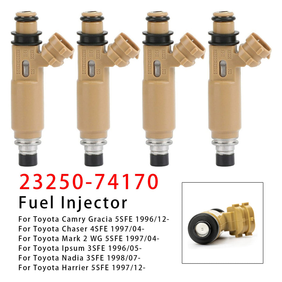 4 Stück Kraftstoffeinspritzdüsen für Toyota Avensis Carina Corona RAV4 2.2L 3.0L 23250-74170