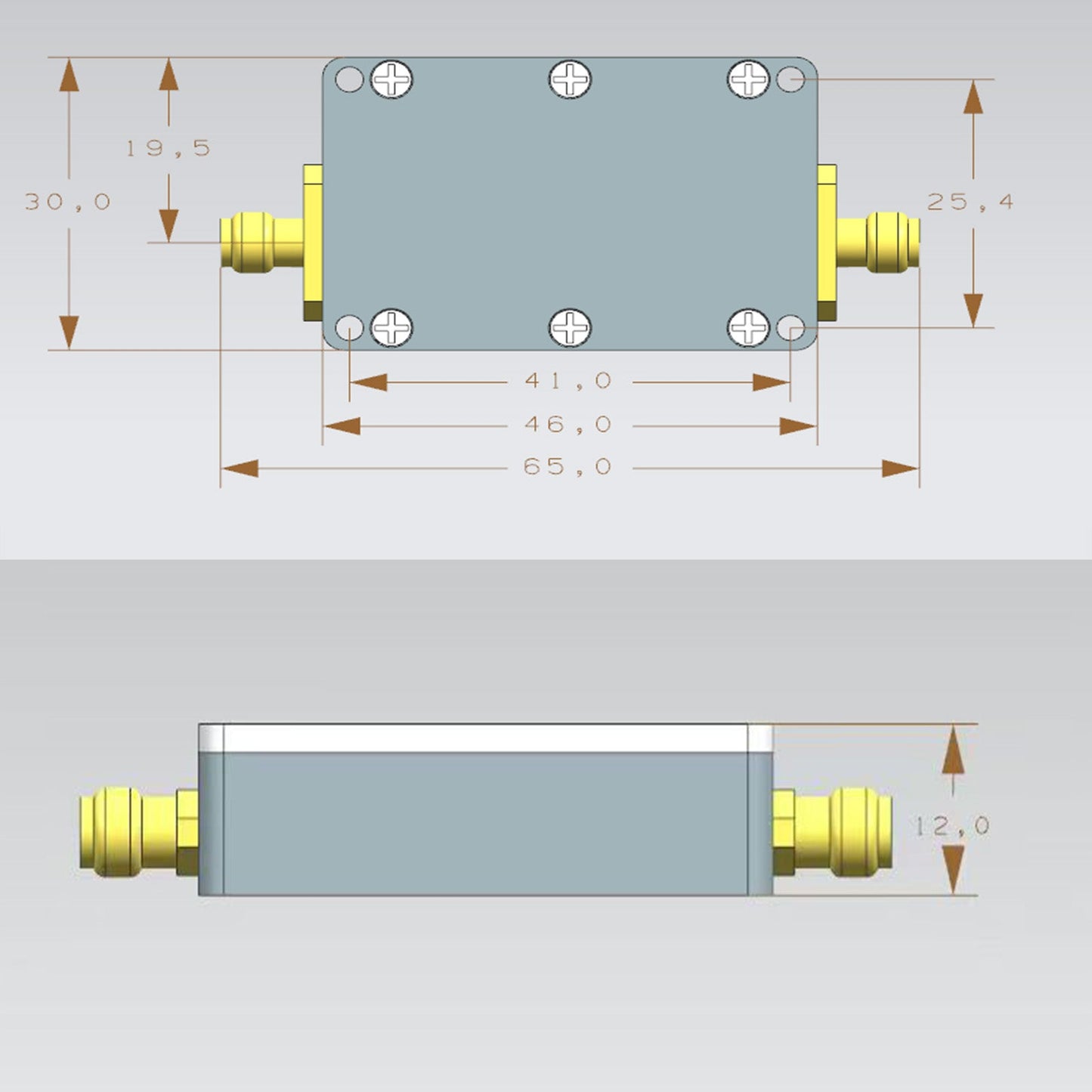 10M-6GHz HF-Verst?rker 10dB 20dB 30dB 40dB High Gain Treiber Empfangsverst?rker