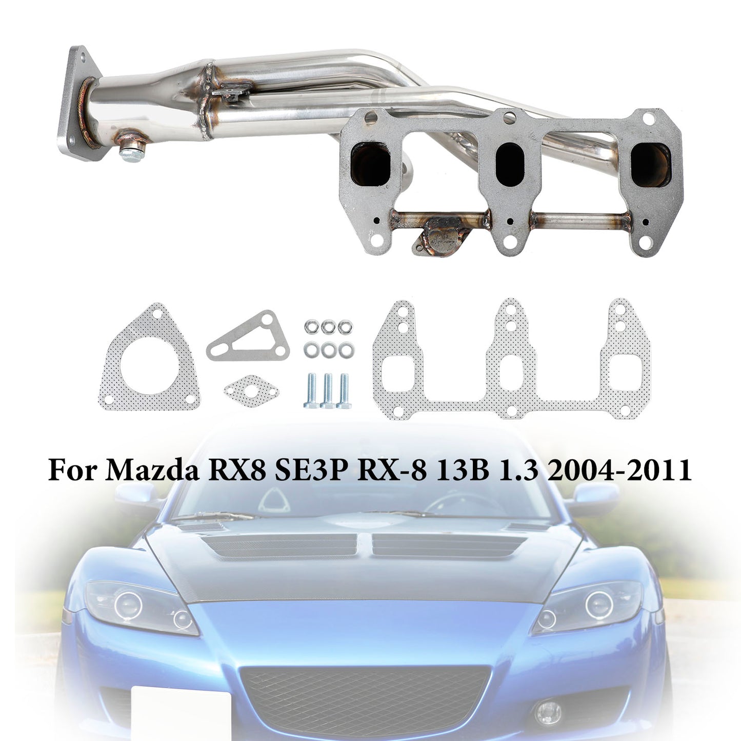 Stainless steel Exhaust Header Für Mazda RX8 RX-8 R3 GT Grand 2004-2011