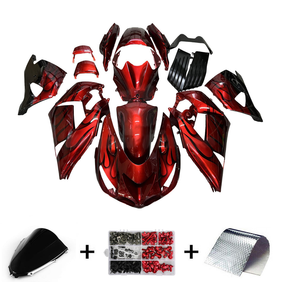 Injection Verkleidung Kit Karosserie fit Für Kawasaki ZX14R ZZR1400 2006-2011