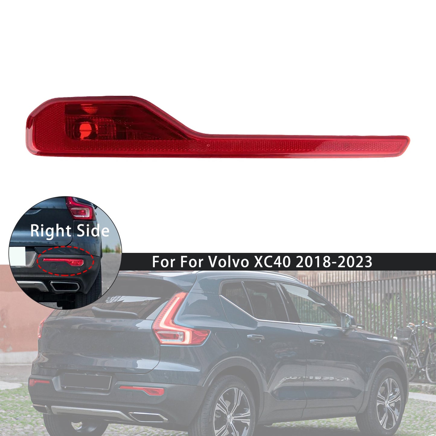 2018-2023 Volvo XC40 Reflektorlicht für Heckstoßstange rechts, ohne Glühlampe, 3165686