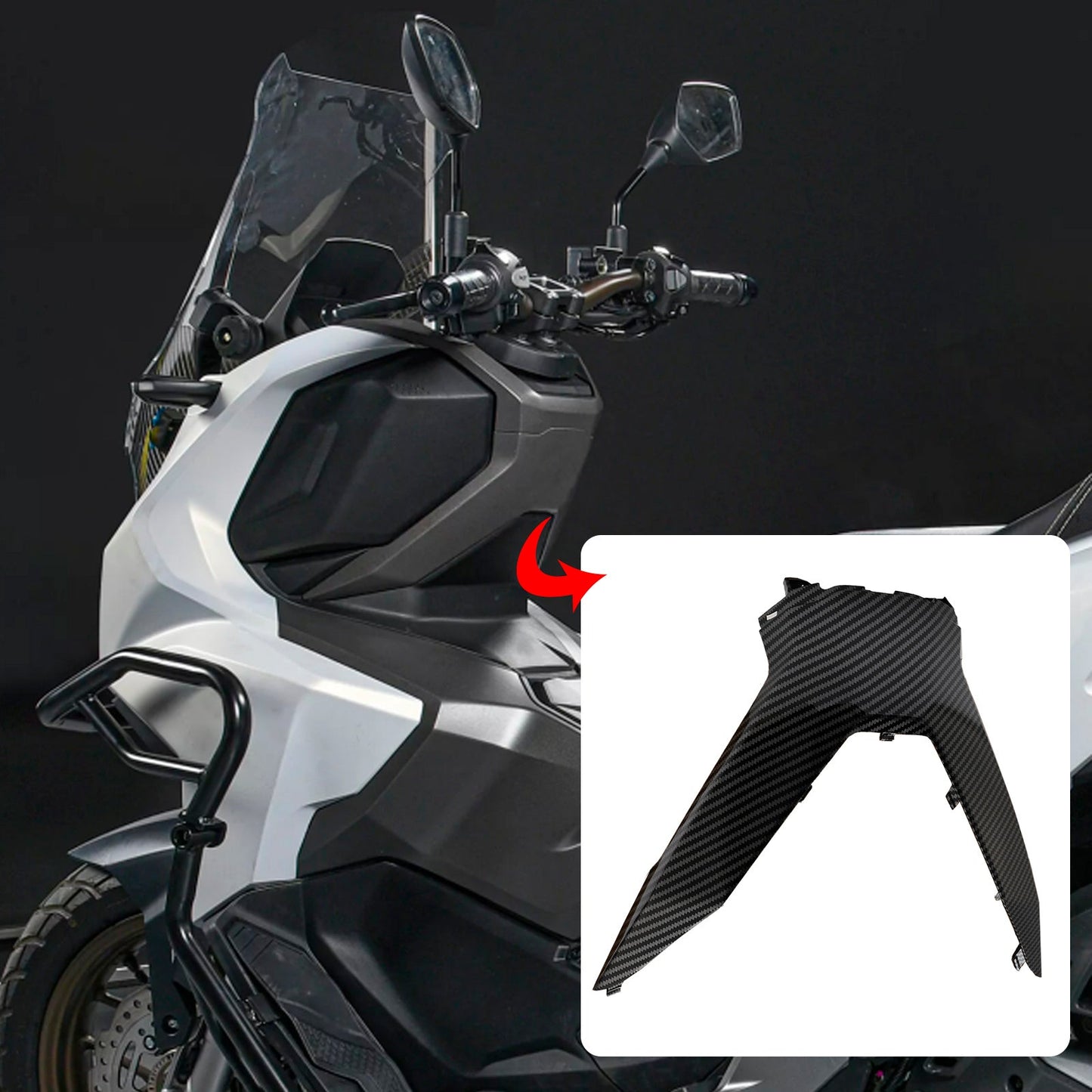 2023-2024 Honda ADV 160 Lenker Fahrer Obere Abdeckung Verkleidungen