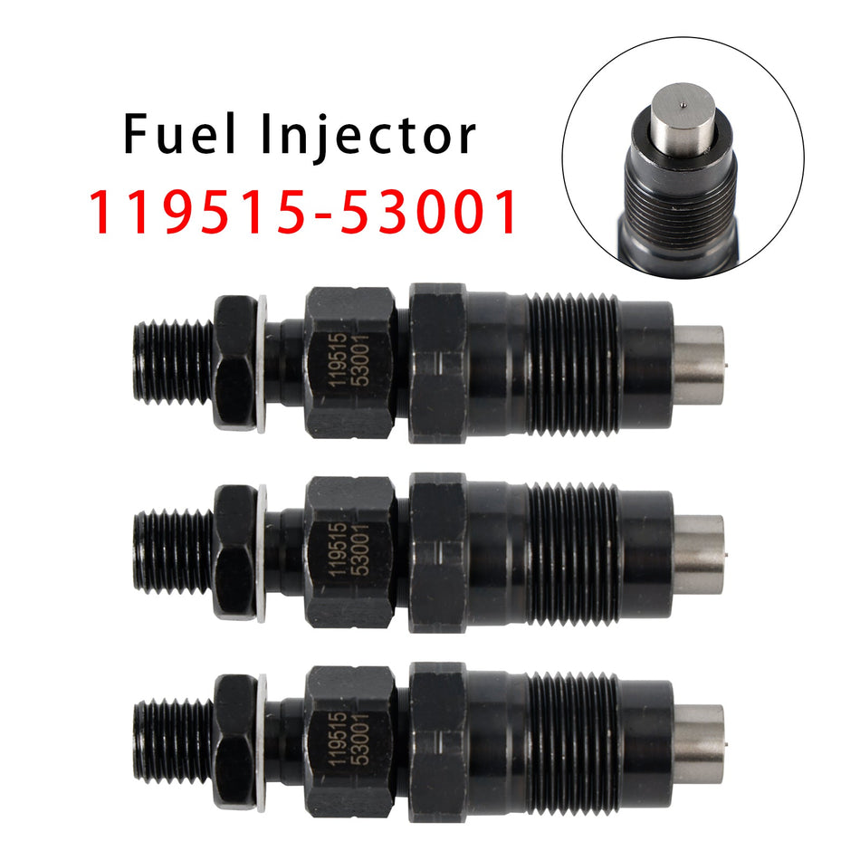 3 Stück Einspritzdüsen für Yanmar 3TNV70, 3YM20, 3YM30, 2YM15 Motoren 119515-53001