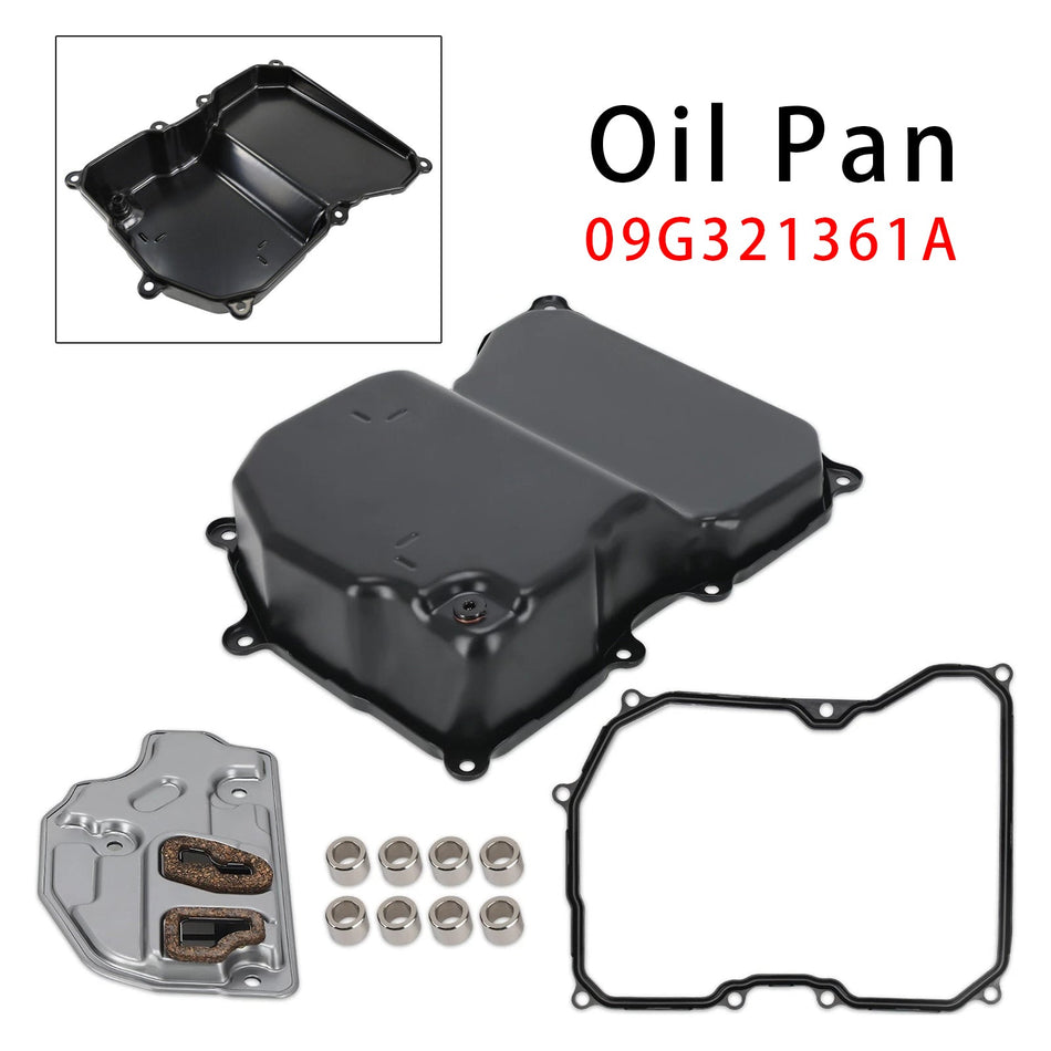 Ölwanne für das Automatikgetriebe des VW Rabbit (2006–2009) mit Filter, Dichtung und Befestigungsring, Teilenummer 09G325429A