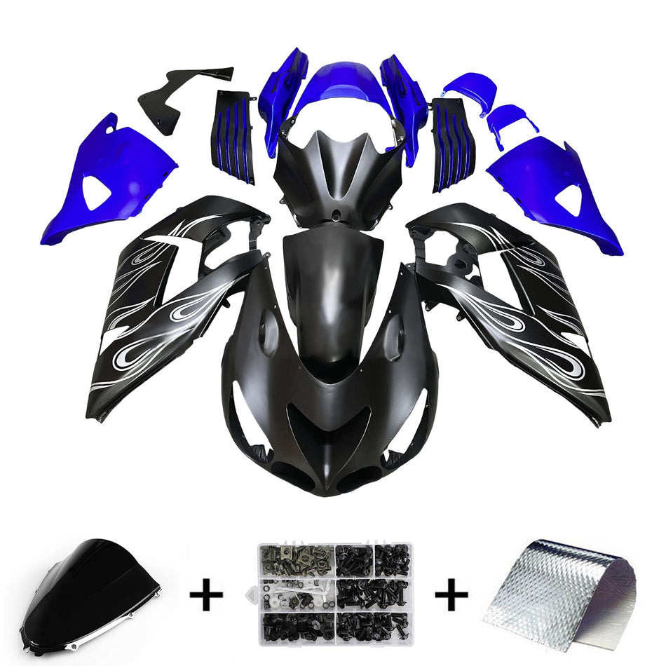 Injection Verkleidung Kit Karosserie fit Für Kawasaki ZX14R ZZR1400 2006-2011