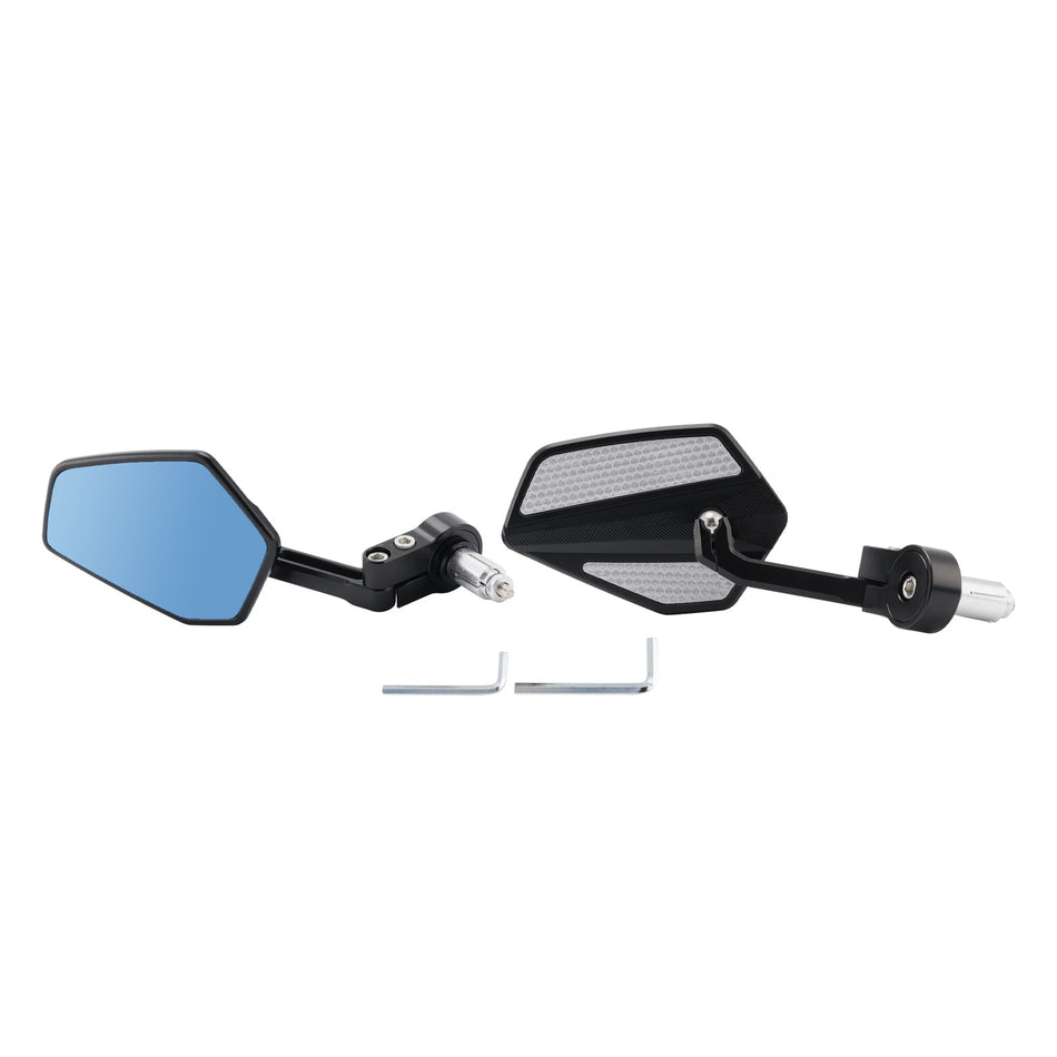 CNC-gefräste schwarze Lenkerendenspiegel-Sets, 7/8"" Universal-Rückspiegel