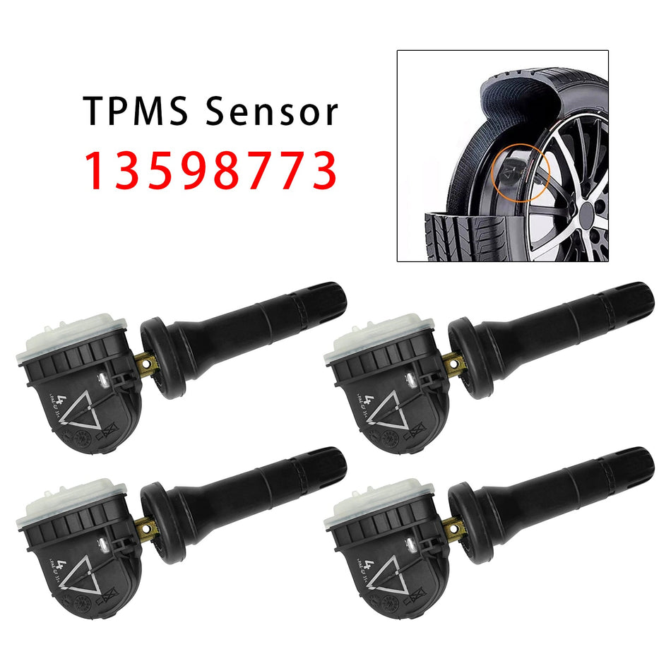 4x TPMS Reifendrucksensor für GMC, Buick, Chevy Silverado, Cadillac 13598773