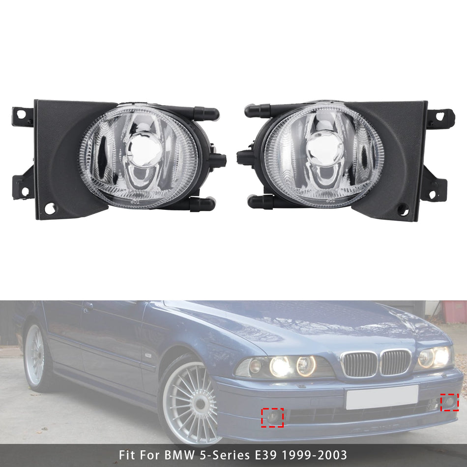 1999–2003 BMW E39 5-Serie Paar Frontstoßstange Nebelscheinwerfer ohne Leuchtmittel