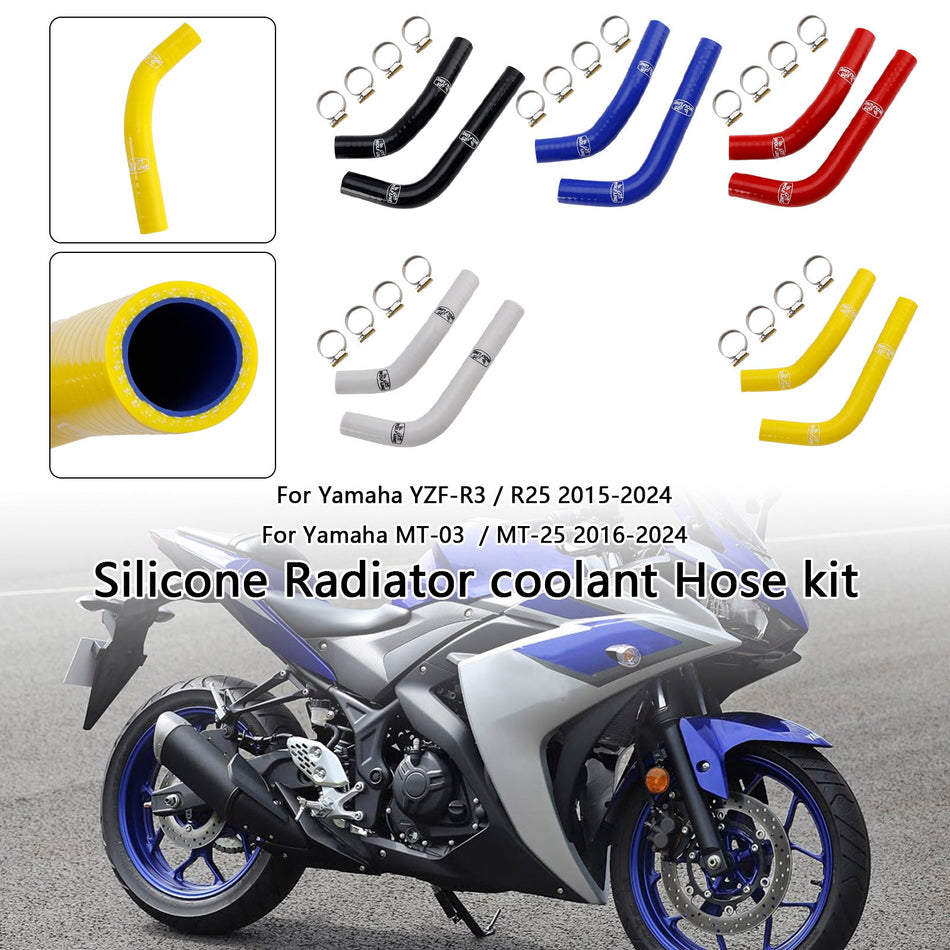 2015-2024 Yamaha MT-03 MT-25 YZF R3 R25 Silikon-Kühlmittelschlauch