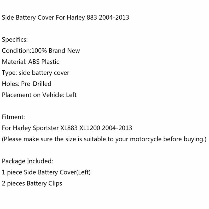 1200 XL Left piece 1 Iron Side Cover Battery 2004-13 Sportster For 883 UK